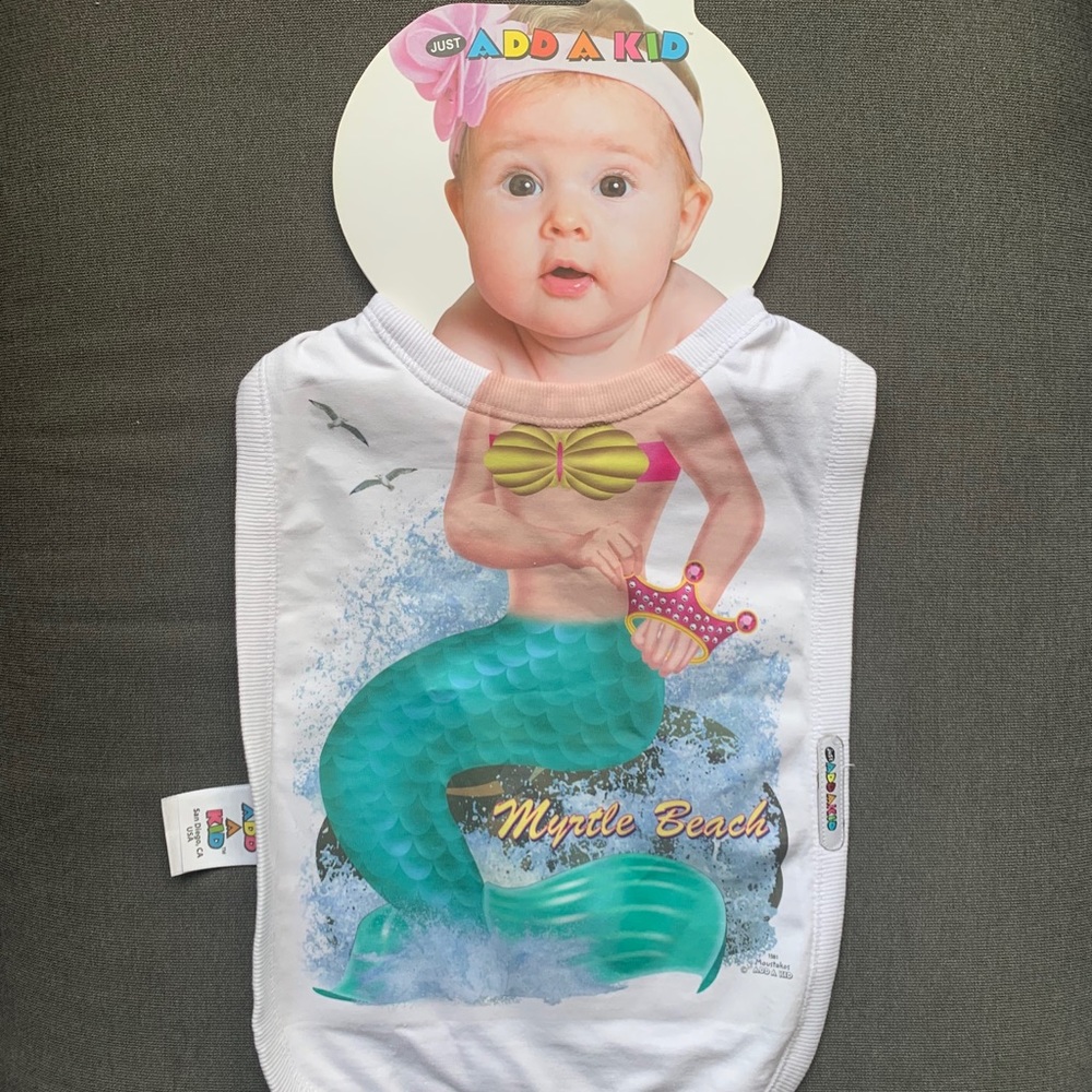 Just Add A Kid Mermaid Baby Bib